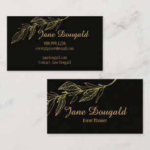 Tarjeta De Visita Clásico profesional y elegante naturaleza del oro 
