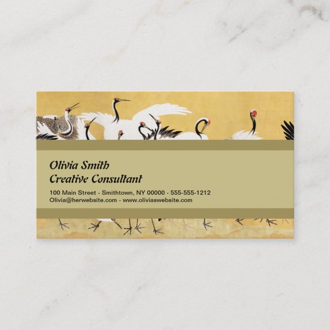 Tarjeta De Visita Clásico rico en aves de rebaño japonés (Anverso)