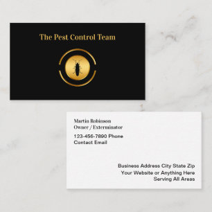 Tarjeta De Visita Clásico Servicio De Control De Plagas Y Exterminac