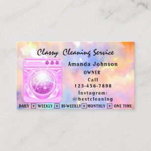 Tarjeta De Visita Clásico Servicio de limpieza de casas con servici