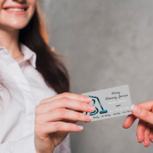 Tarjeta De Visita Clásico Servicio de Limpieza Funda Limpiador de V