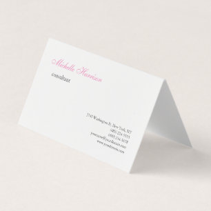 Tarjeta De Visita Clásico Simple Llano Sencillo