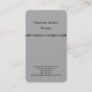 Tarjeta De Visita Clásico simple minimalista gris