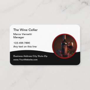 Tarjeta De Visita Clásico tema del vino Cartas de negocios modernas