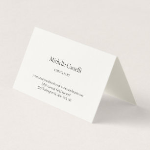 Tarjeta De Visita Clásico Único Profesional Crema de Firma