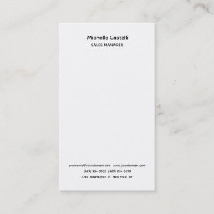 Tarjeta De Visita Clásico Único Profesional Simple