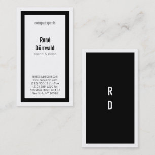 Tarjeta De Visita Clásicos audaces en blanco y negro