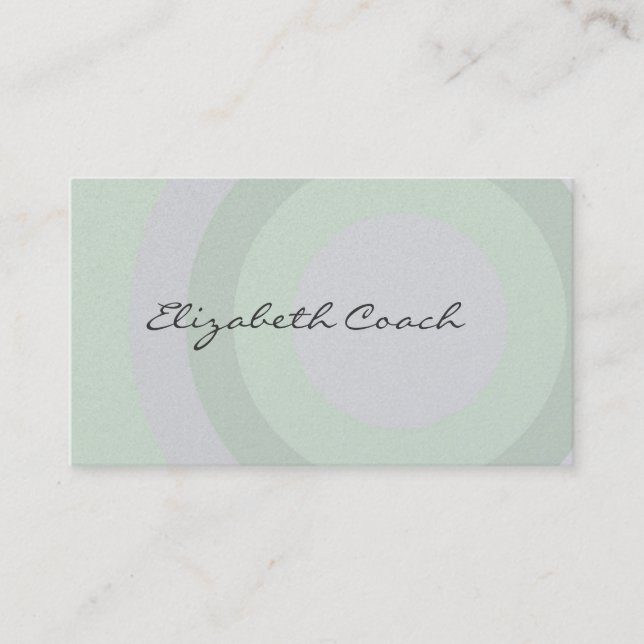 Tarjeta De Visita Clásicos Círculos Verdes (Anverso)