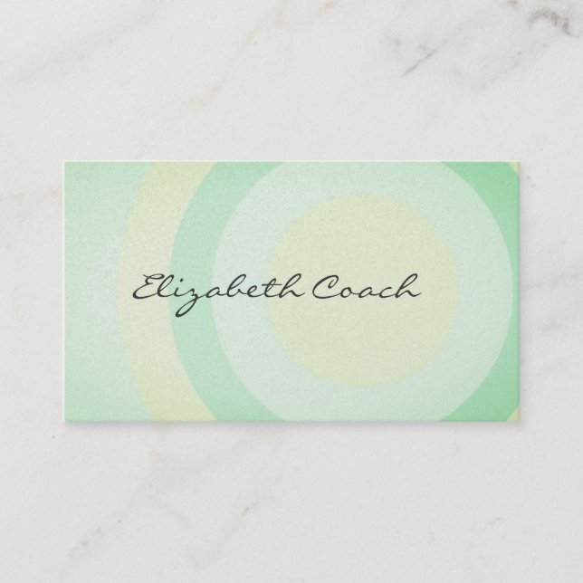 Tarjeta De Visita Clásicos Círculos Verdes Frescos (Anverso)