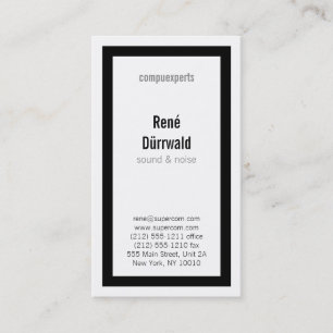 Tarjeta De Visita Clásicos en BW