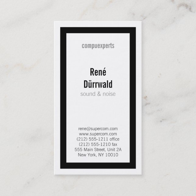 Tarjeta De Visita Clásicos en BW (Anverso)