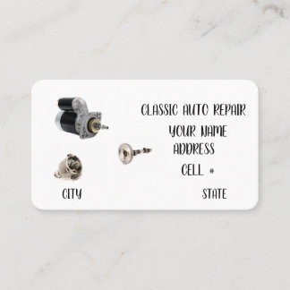 Tarjeta De Visita Classic Auto Repair Business Card