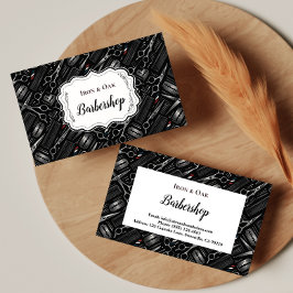Tarjeta De Visita Classic Barbershop Tools Vintage Style
