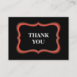 Tarjeta de visita Classic Black Gracias