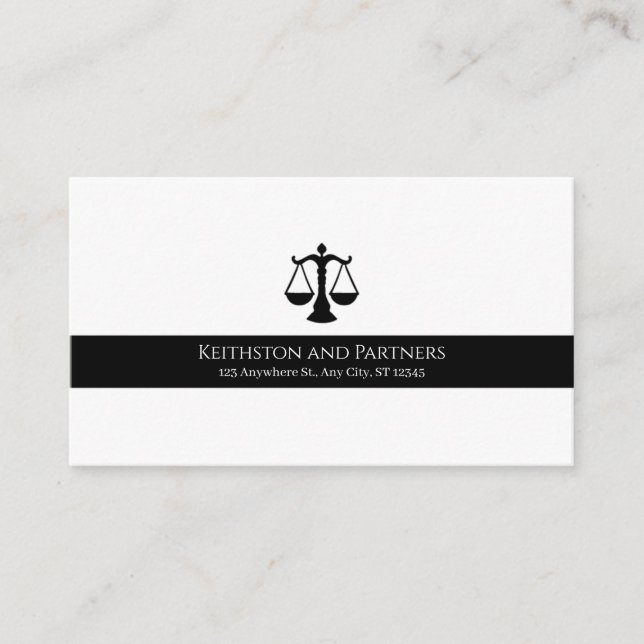 Tarjeta De Visita Classic Law & Justice Business Card | Legal (Anverso)