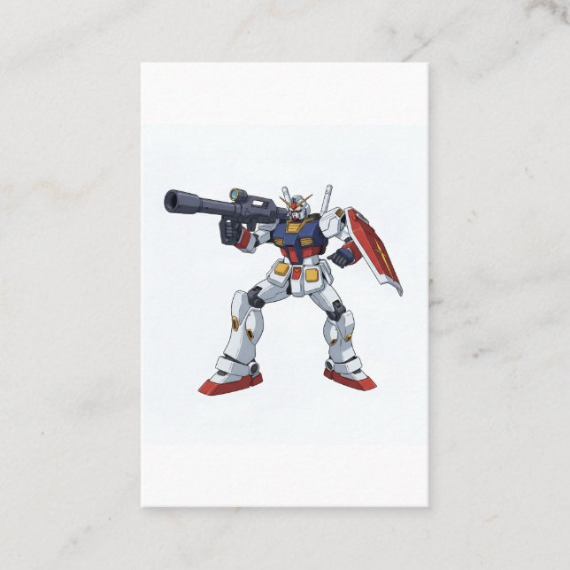 Tarjeta De Visita Classic Retro RX-78-2 Gundam Mecha Anime Illustrat (Anverso)
