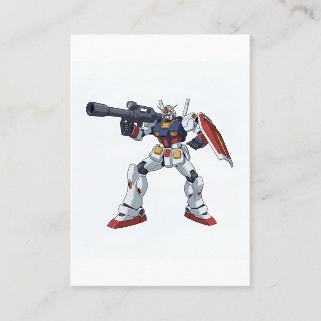 Tarjeta De Visita Classic Retro RX-78-2 Gundam Mecha Anime Illustrat (Anverso)