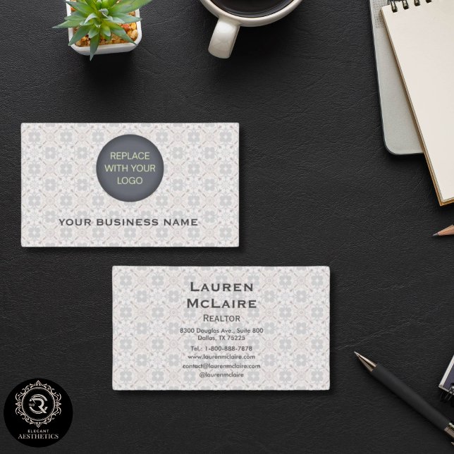 Tarjeta De Visita Classic Spanish Tile Branding Business Logo (Classic Spanish Tile Branding Business Logo Card)