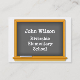 Tarjeta De Visita Classroom Chalkboard