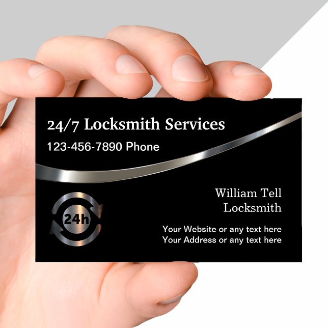 Tarjeta De Visita Classy 24 House Locksmith Service (Subido por el creador)
