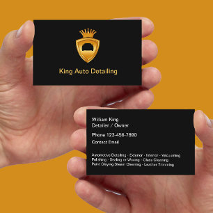 Tarjeta De Visita Classy Auto Detailing Tema King Crown