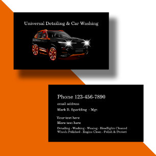 Tarjeta De Visita Classy Car Detailing Doble Cara 