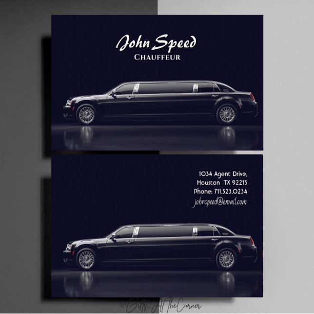 Tarjeta De Visita Classy Chauffeur Limousine (Subido por el creador)