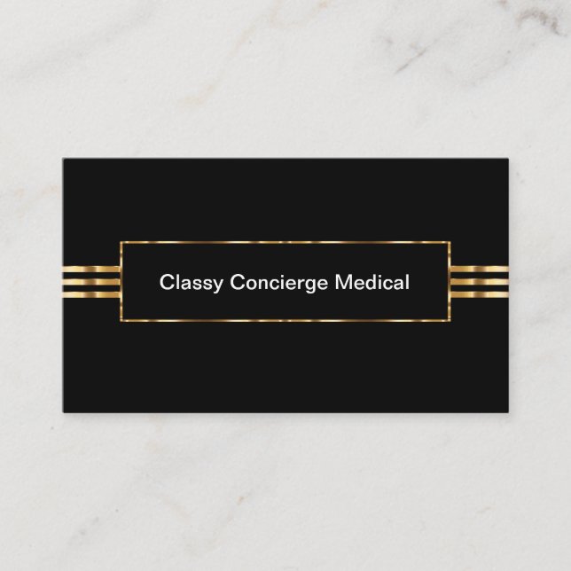Tarjeta De Visita Classy Concierge Medical Business Cards (Anverso)
