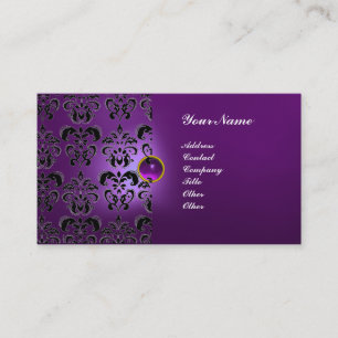 TARJETA DE VISITA CLASSY DAMASK GEM MONOGRAM