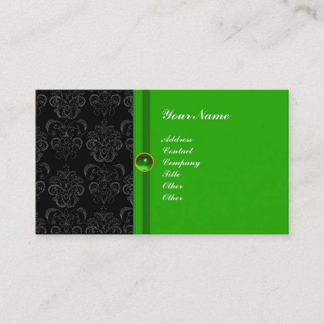 TARJETA DE VISITA CLASSY DAMASK MONOGRAM (Anverso)
