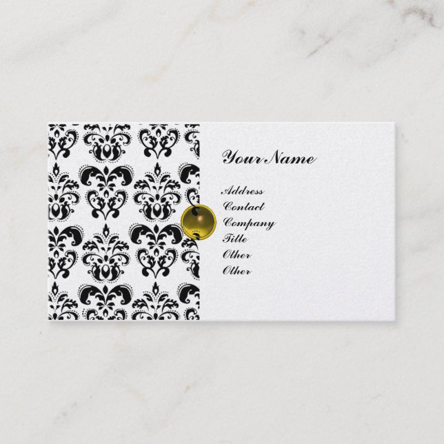 TARJETA DE VISITA CLASSY DAMASK MONOGRAM (Anverso)