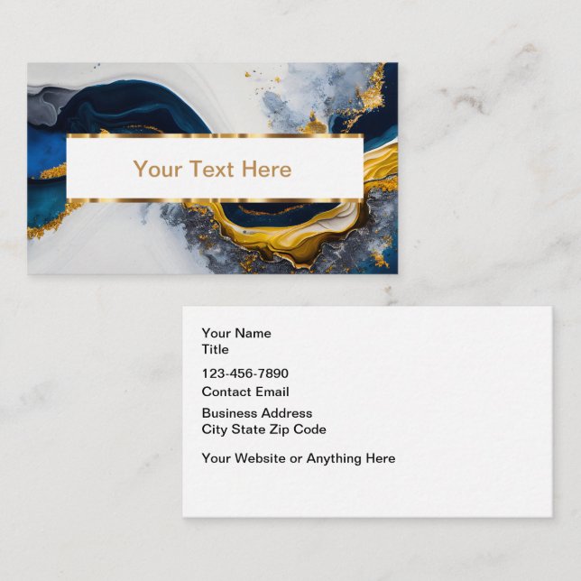Tarjeta De Visita Classy Glitzy Stone Look Pattern Business Cards (Anverso / Reverso)