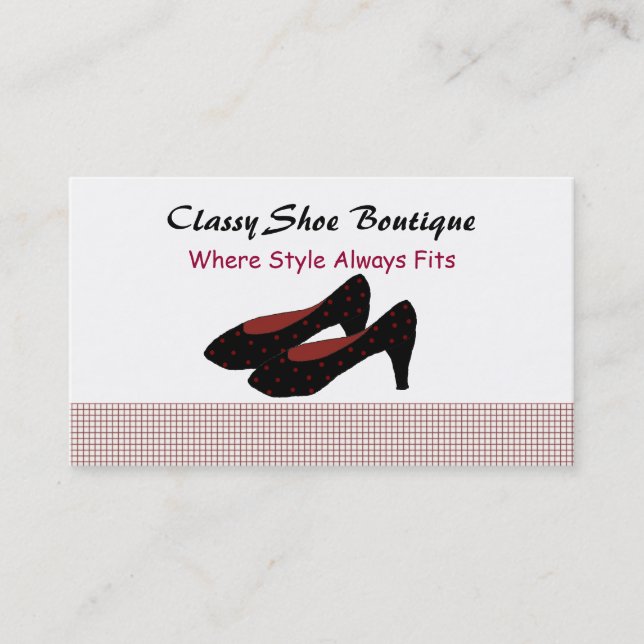 Tarjeta De Visita Classy Heels Boutique (Anverso)
