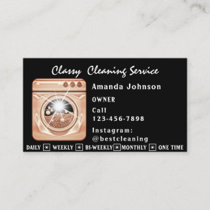 Tarjeta De Visita Classy House Cleaning Services Código QR para el 