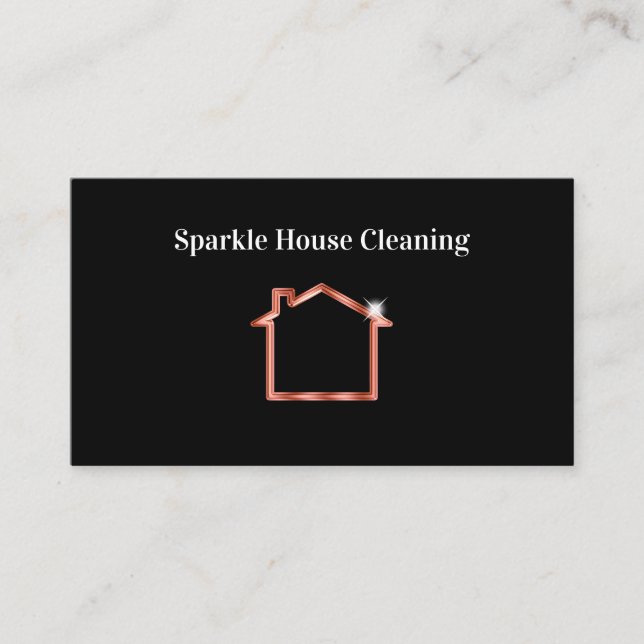 Tarjeta De Visita Classy House Cleting Double Side Business Card (Anverso)