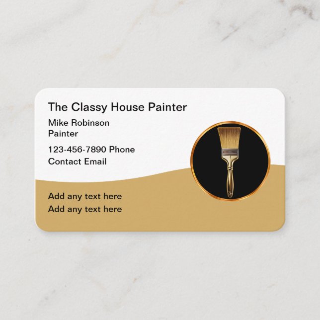 Tarjeta De Visita Classy House Painter Pro Business Cards (Anverso)