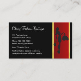 Tarjeta De Visita Classy Ladies Fashion Boutique Professional