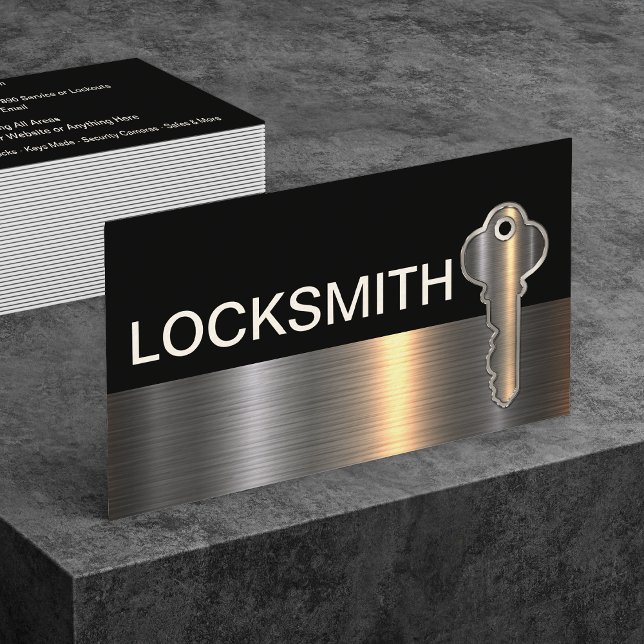 Tarjeta De Visita Classy Locksmith Security Business Cards New (Subido por el creador)