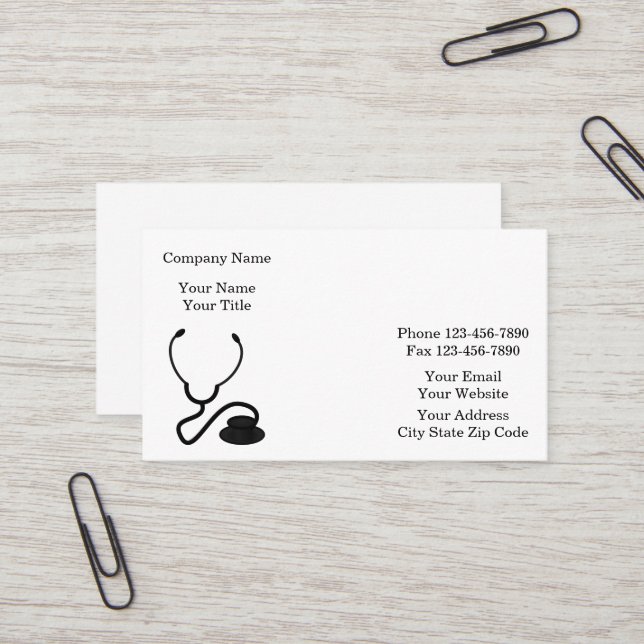 Tarjeta De Visita Classy Medical  (Anverso/Reverso In Situ)
