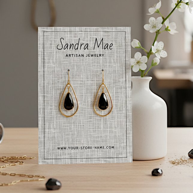 Tarjeta De Visita Classy Modern Minimalist Jewelry Display Card (Subido por el creador)
