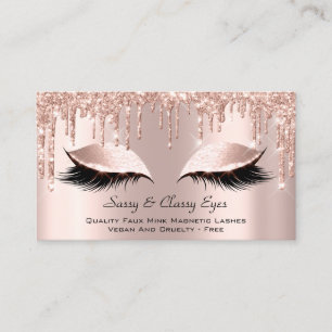 Tarjeta De Visita Classy Ojos Mink azota a un artista de maquillaje