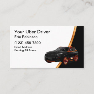 Tarjeta De Visita Classy Simple Uber Conductor Llamada de Viaje