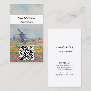 Tarjeta De Visita Claude Monet - Campos de Tulipanes, La Haya - Códi