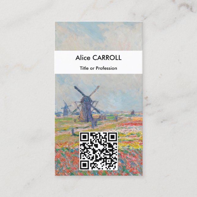 Tarjeta De Visita Claude Monet - Campos de Tulipanes, La Haya - Códi (Anverso)