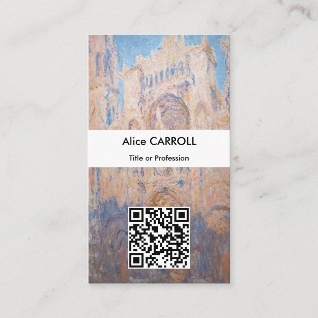 Tarjeta De Visita Claude Monet - Catedral de Rouen al atardecer - Có (Anverso)