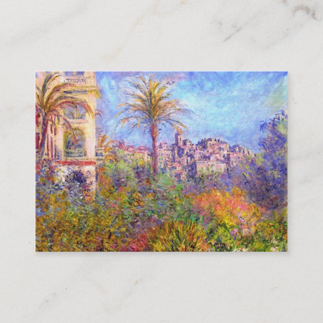 Tarjeta De Visita Claude Monet: Chalets en Bordighera (Anverso)