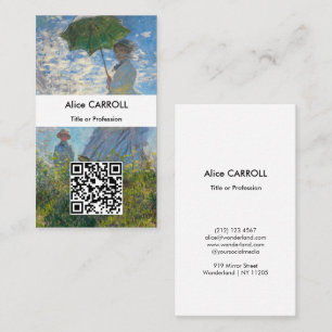 Tarjeta De Visita Claude Monet - El paseo - Código QR
