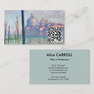 Tarjeta De Visita Claude Monet - Gran Canal, Venecia - Código QR