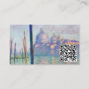 Tarjeta De Visita Claude Monet - Gran Canal, Venecia - Código QR