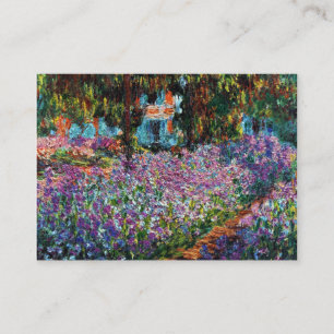 Tarjeta De Visita Claude Monet: Iris en el jardín de Monet
